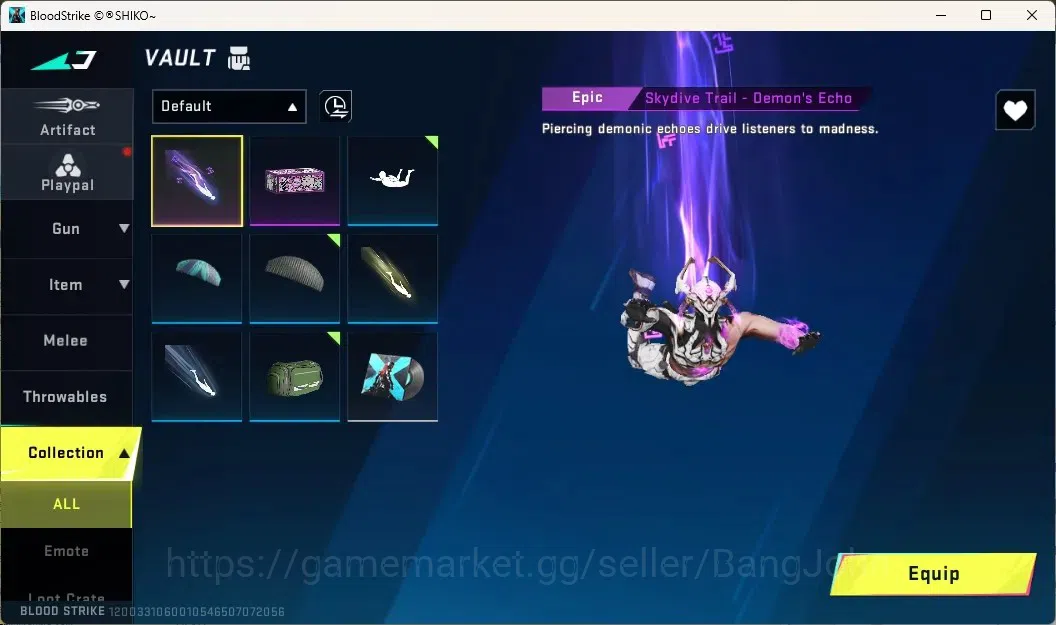 Blood Strike Accounts Others ASIA | 1 ULTRA Striker: ZERO - Nullifier |Legendary Gun Scar-Scarlet Castle|Epic Skydive 5