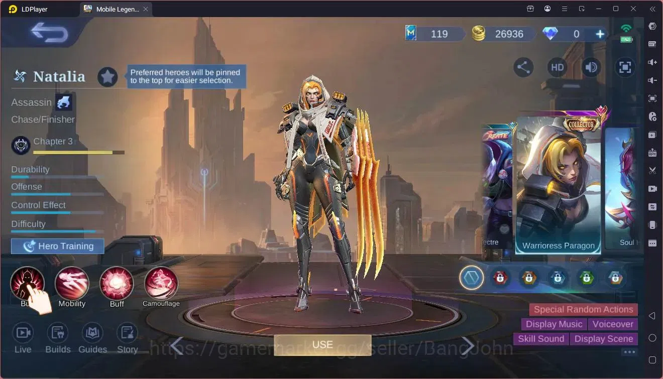 Mobile Legends: Bang Bang Accounts Global|Hero 131|Skin 239|Renowned|CC Natalia|Lucky image 8