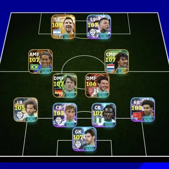eFootball Accounts High-End Kolektif 3290 gullit x mbappe x Messi x Ronaldiho x Cortouis x Cruyff x Declan rice x Marcelo x