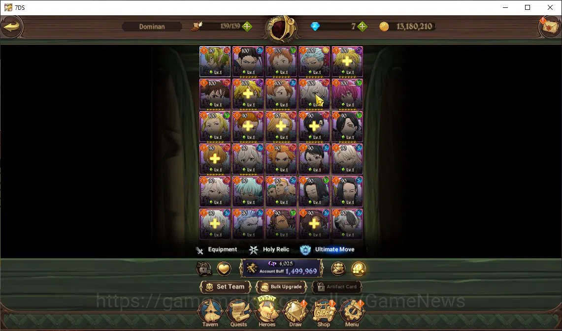 The Seven Deadly Sins: Grand Cross Accounts Global|1,4 M CC|Chapter 5|1 LR + 4 UR| Helbram, Me image 4