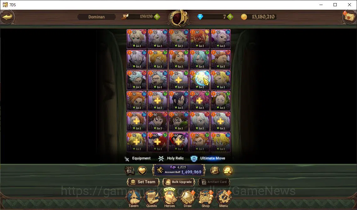 The Seven Deadly Sins: Grand Cross Accounts Global|1,4 M CC|Chapter 5|1 LR + 4 UR| Helbram, Me image 5