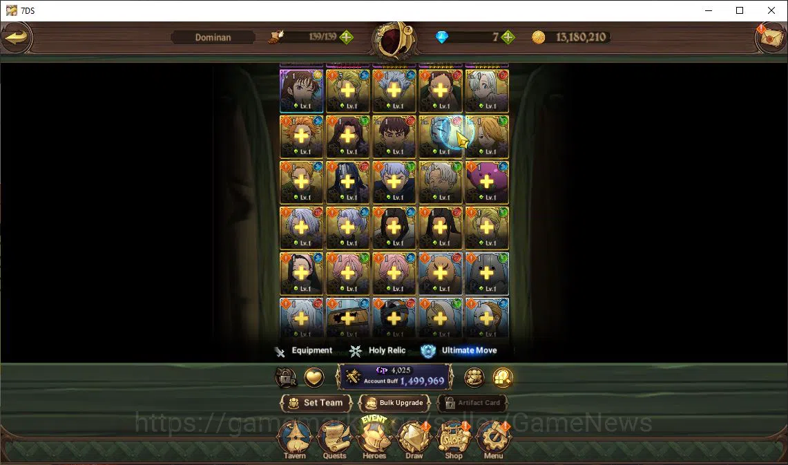 The Seven Deadly Sins: Grand Cross Accounts Global|1,4 M CC|Chapter 5|1 LR + 4 UR| Helbram, Me image 6