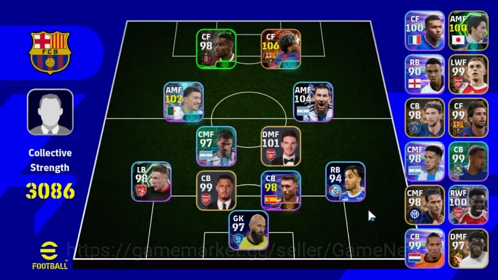 eFootball Accounts High-End Android|Power 3086|Big Time Lamine Yamal Feb'26|Epic Ono Shinji|Show Time Ibrahim 1