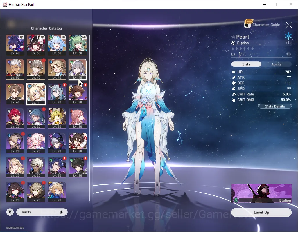 Honkai Star Rail Accounts Mid Game Asia|TL 41|6 Limited| Pearl,Archer,Sparkle,Huohuo,Cerydra,Seele +3 Std Char 1