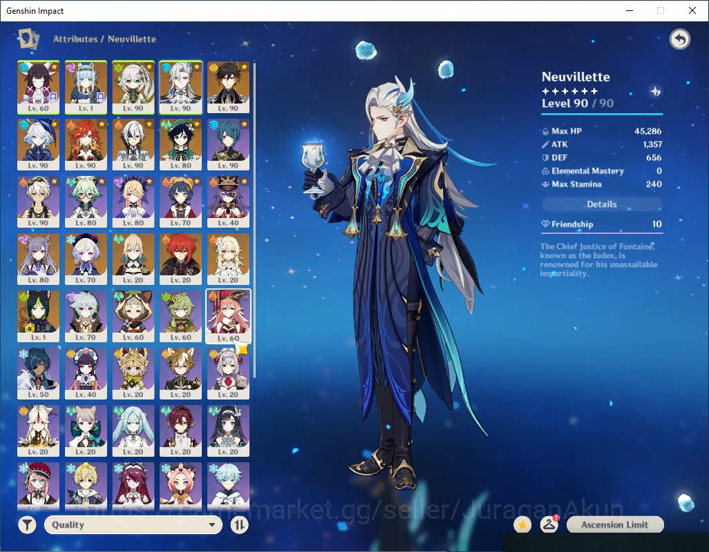 Genshin Impact Accounts ASIA |AR 56|4 Limited + 4(*5Weapon) |Neuvil+C3+Sin image 3