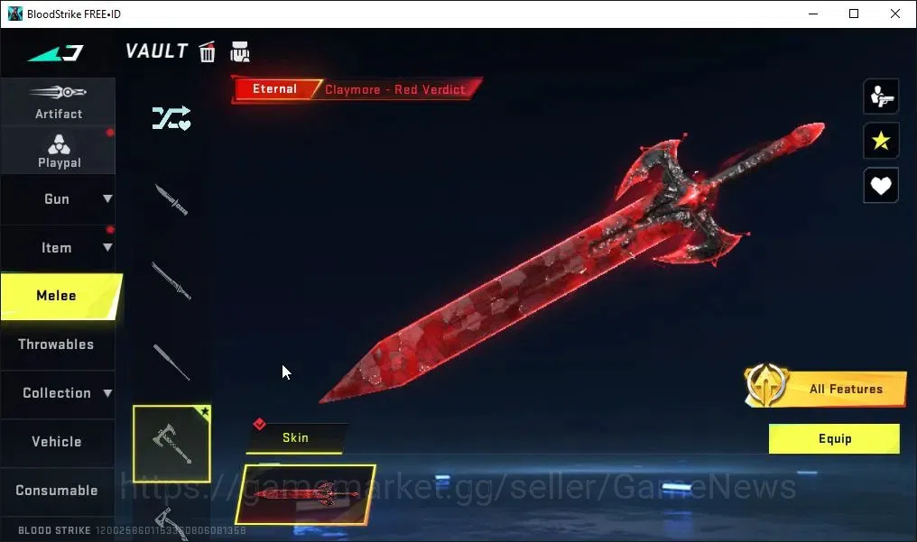 Blood Strike Accounts ASIA|7 ETERNAL[ZERO,Melee Claymore,Kar98k Lv4,M700 image 4
