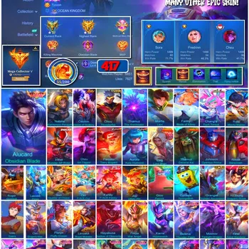 Mobile Legends: Bang Bang Collector #3848 417 Skins | Legend Alucard | Collector Natal image 1