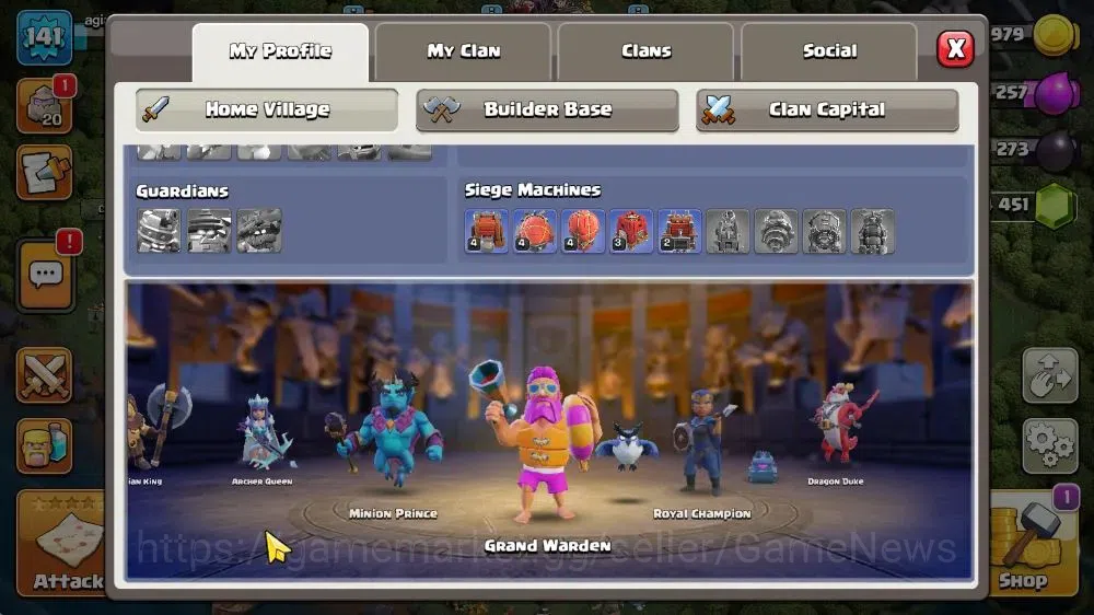 Clash of Clans Accounts TH 16-BH 8|LV 141|HH 9|BK 75,AQ 75,GW 49,MP 48,RC  image 3