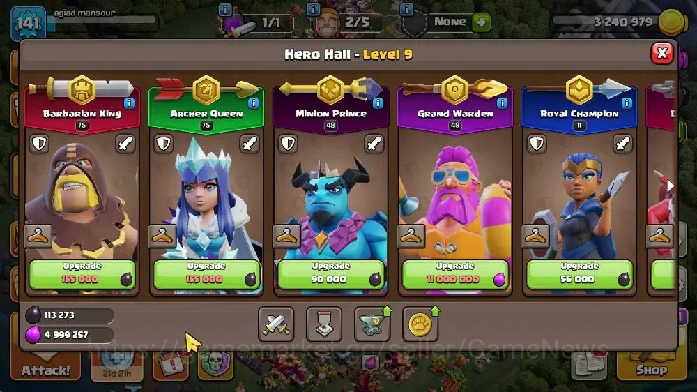 Clash of Clans Accounts TH 16-BH 8|LV 141|HH 9|BK 75,AQ 75,GW 49,MP 48,RC  image 7