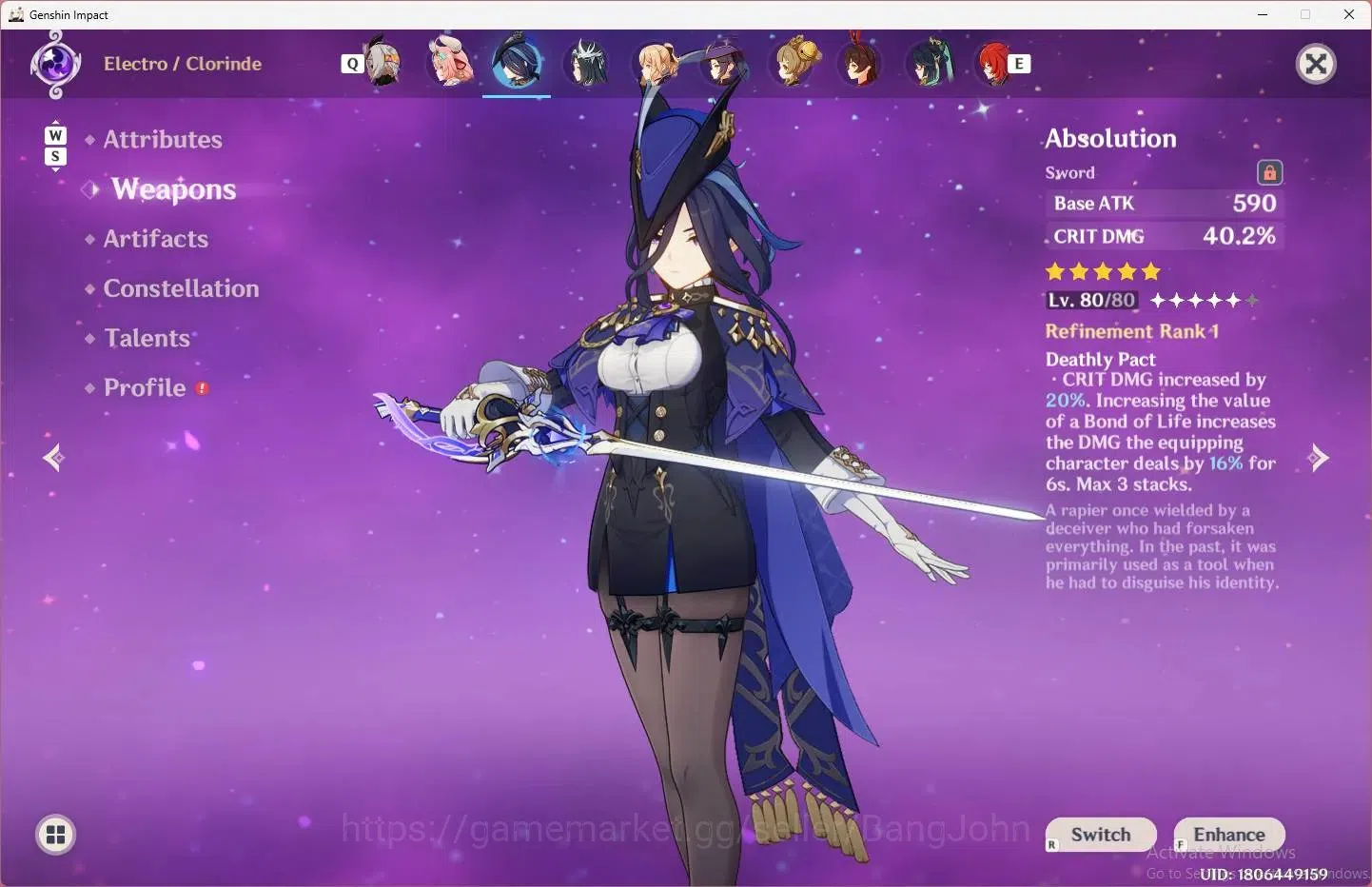 Genshin Impact Accounts ASIA |AR 52|4 Limit+4 Std|Limit(R.Shogun,Varesa,Xi image 4