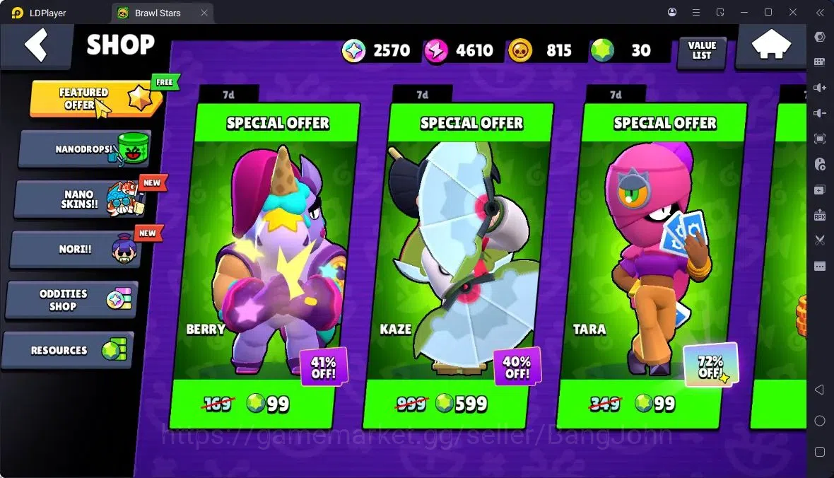 Brawl Stars Accounts Thropy 596 | 13 Brawler | 2 Max,1 MaxHC (Shelly)|1 Legend,1 Mythic,3 Epic Skin|2570 10