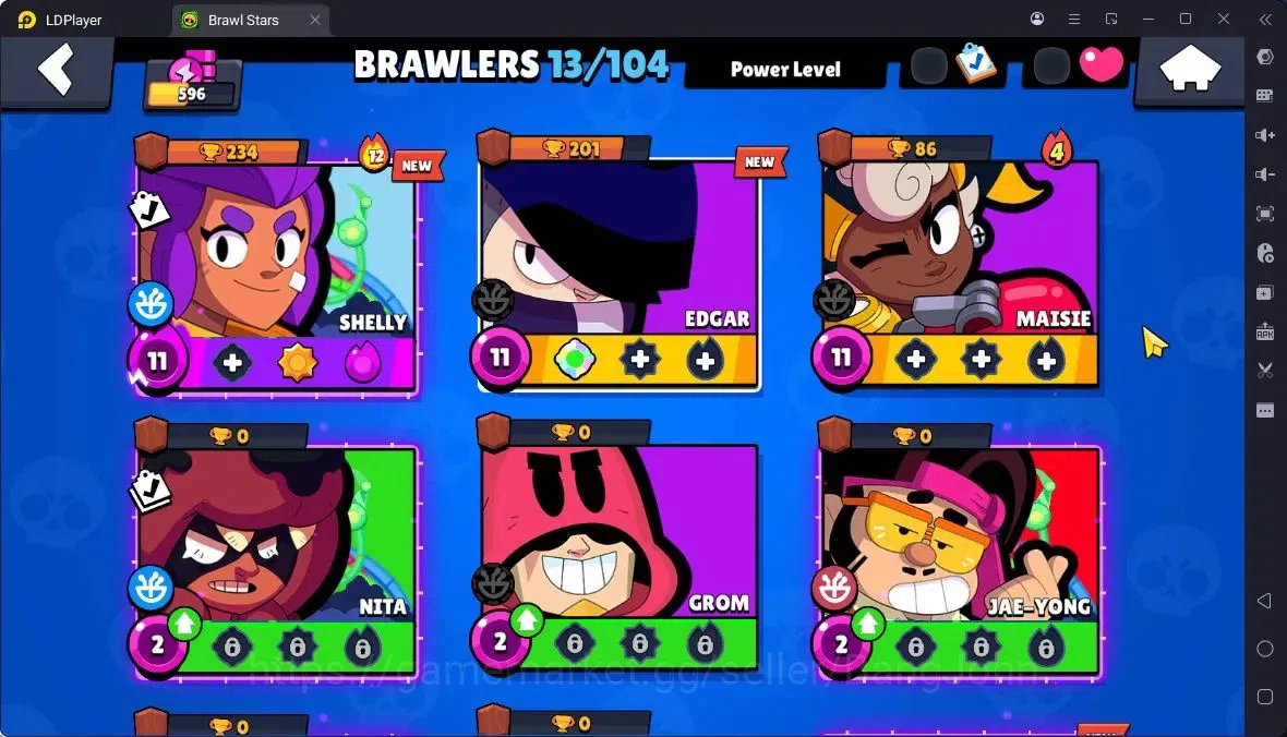 Brawl Stars Accounts Thropy 596 | 13 Brawler | 2 Max,1 MaxHC (Shelly)|1 Legend,1 Mythic,3 Epic Skin|2570 11