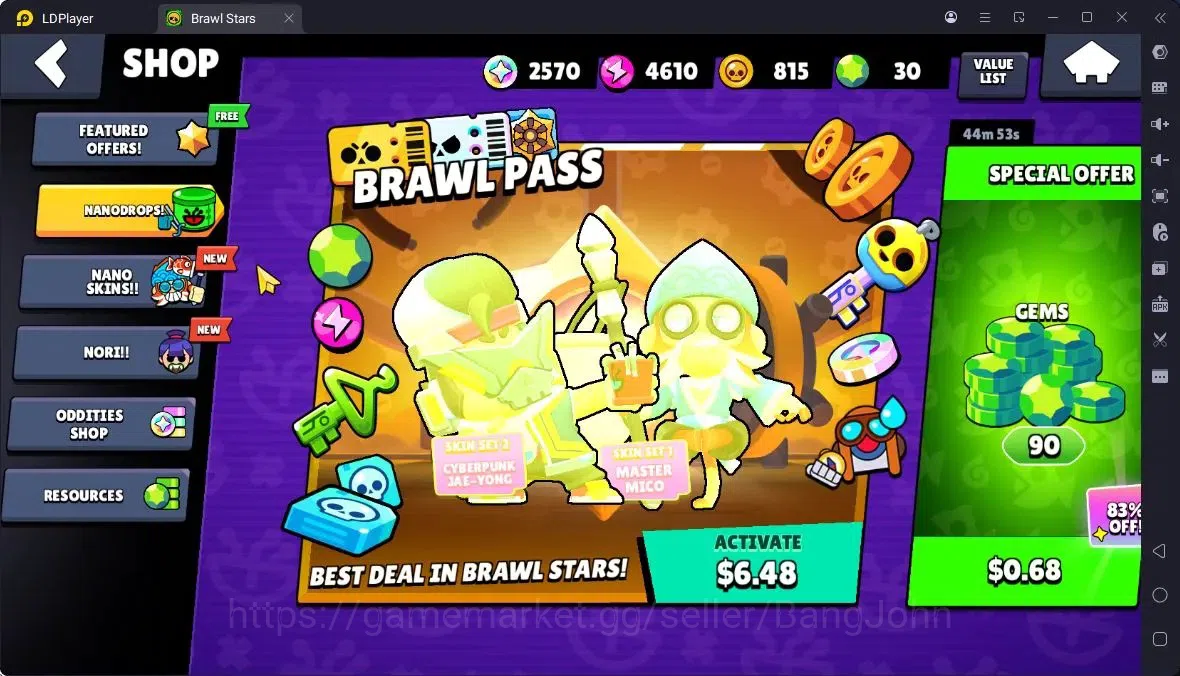 Brawl Stars Accounts Thropy 596 | 13 Brawler | 2 Max,1 MaxHC (Shelly)|1 Legend,1 Mythic,3 Epic Skin|2570 9