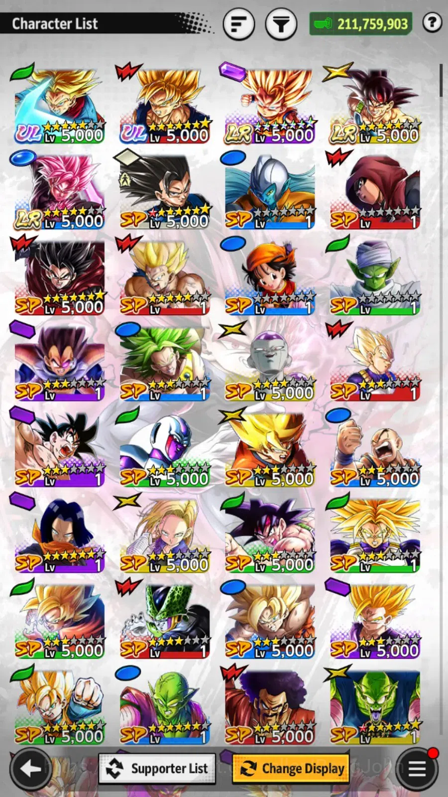 Dragon Ball Legends Accounts High-End Android|Lvl 163|211M Total Power|3 LR|2 UL|LR SS3 Goku mini,Bardock,Goku Black|UL SS 13
