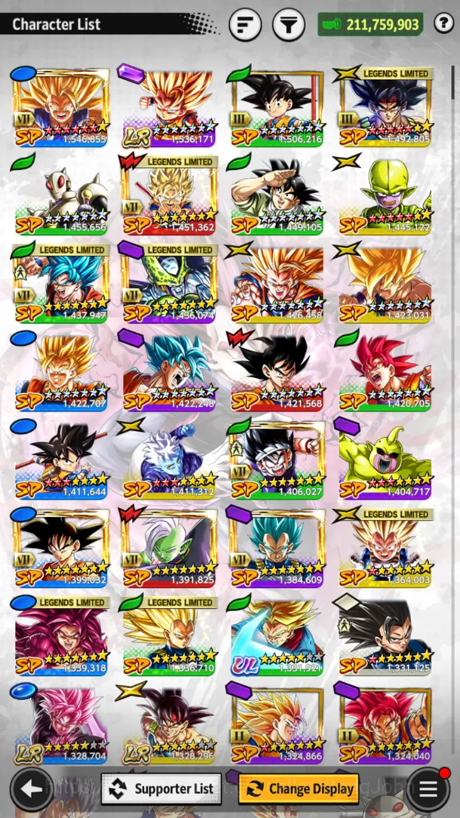 Dragon Ball Legends Accounts High-End Android|Lvl 163|211M Total Power|3 LR|2 UL|LR SS3 Goku mini,Bardock,Goku Black|UL SS 14