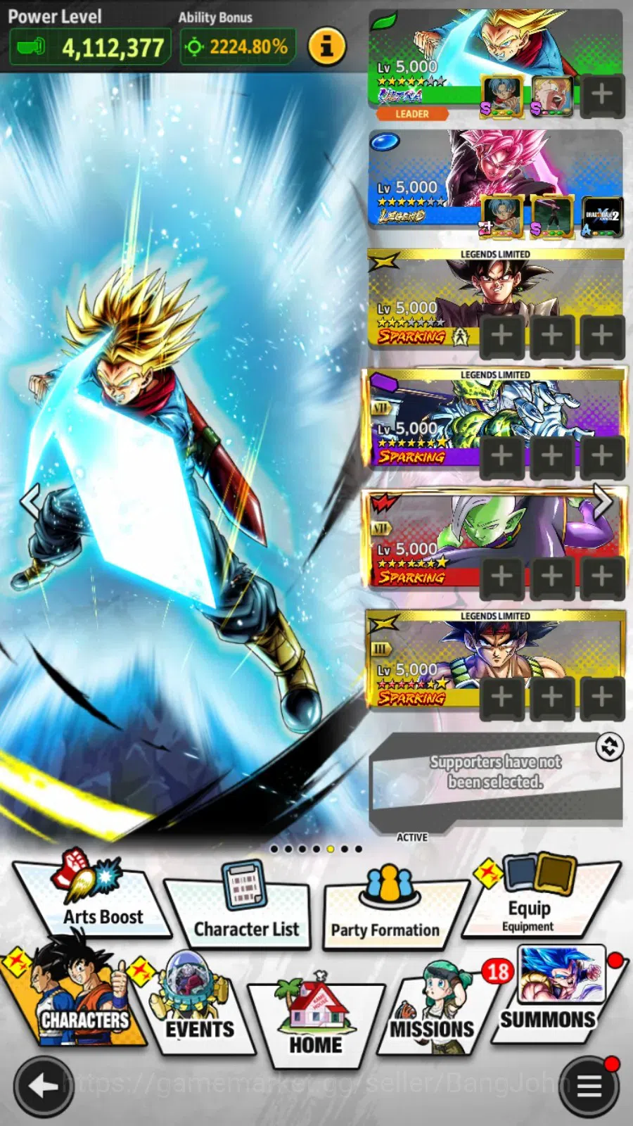Dragon Ball Legends Accounts High-End Android|Lvl 163|211M Total Power|3 LR|2 UL|LR SS3 Goku mini,Bardock,Goku Black|UL SS 15