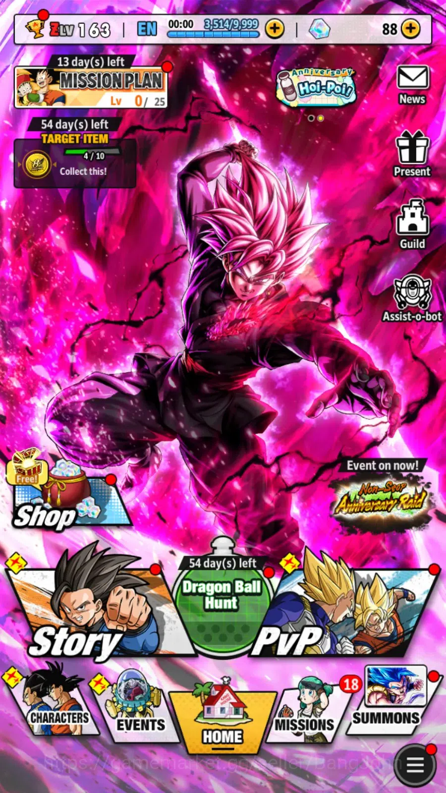 Dragon Ball Legends Accounts High-End Android|Lvl 163|211M Total Power|3 LR|2 UL|LR SS3 Goku mini,Bardock,Goku Black|UL SS 16