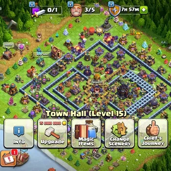 Clash of Clans Accounts High-End LV 172|TH 15|HH 9|BH 9|Limited Skin|BK 69,AQ 79,MP 44,GW 50,RC 30,DD 5|BM 25,BC 15|1K