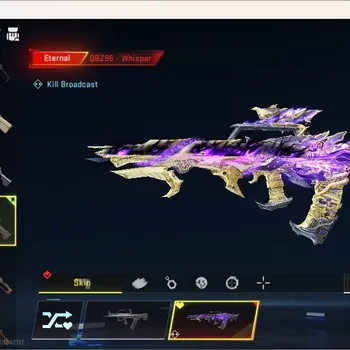 Blood Strike Accounts Collab Skin ASIA | 2 Eternal: DBZ95-Whisper,MP7-Tidesong|1 Ultra Melee: Butterfly Knife - Synthwave|1