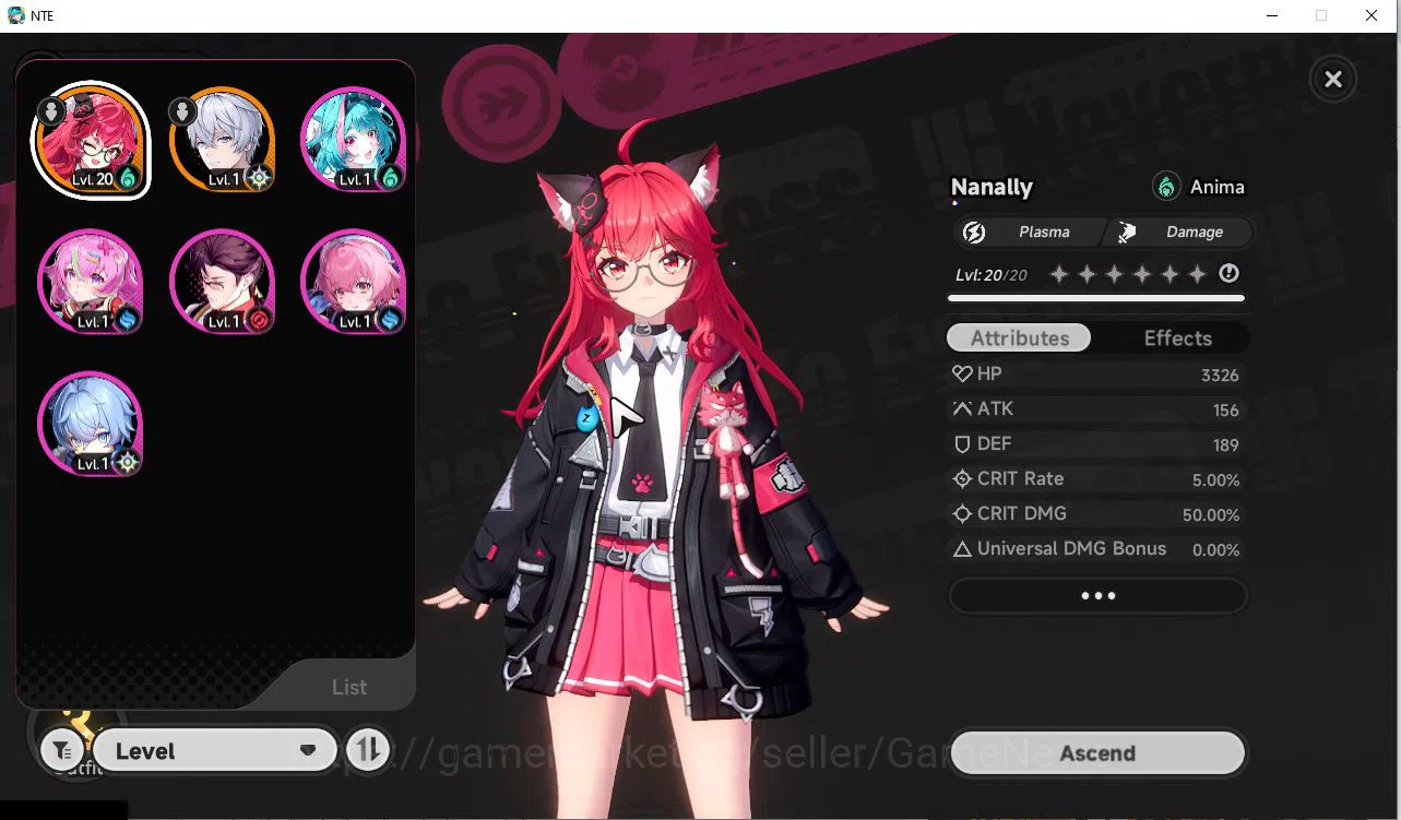 Neverness to Everness Accounts SEA HL 3 | Starter 1 Limited Nanally | 5SR char| G image 2