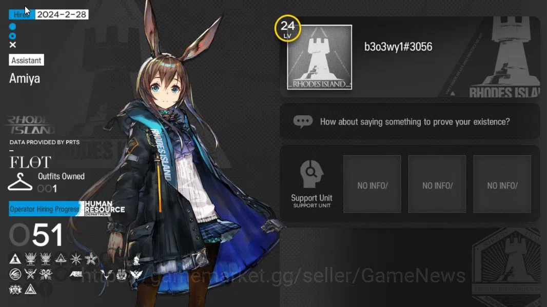 Arknights Accounts Lv 24|51 OP + 1 Skin| Starter | Wis'adel + 74520 O image 2