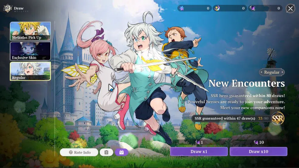 The Seven Deadly Sins: Origin Accounts [SEA] Lv 2 Fresh Starter |2 SSR | Meliodas, Guila  image 5