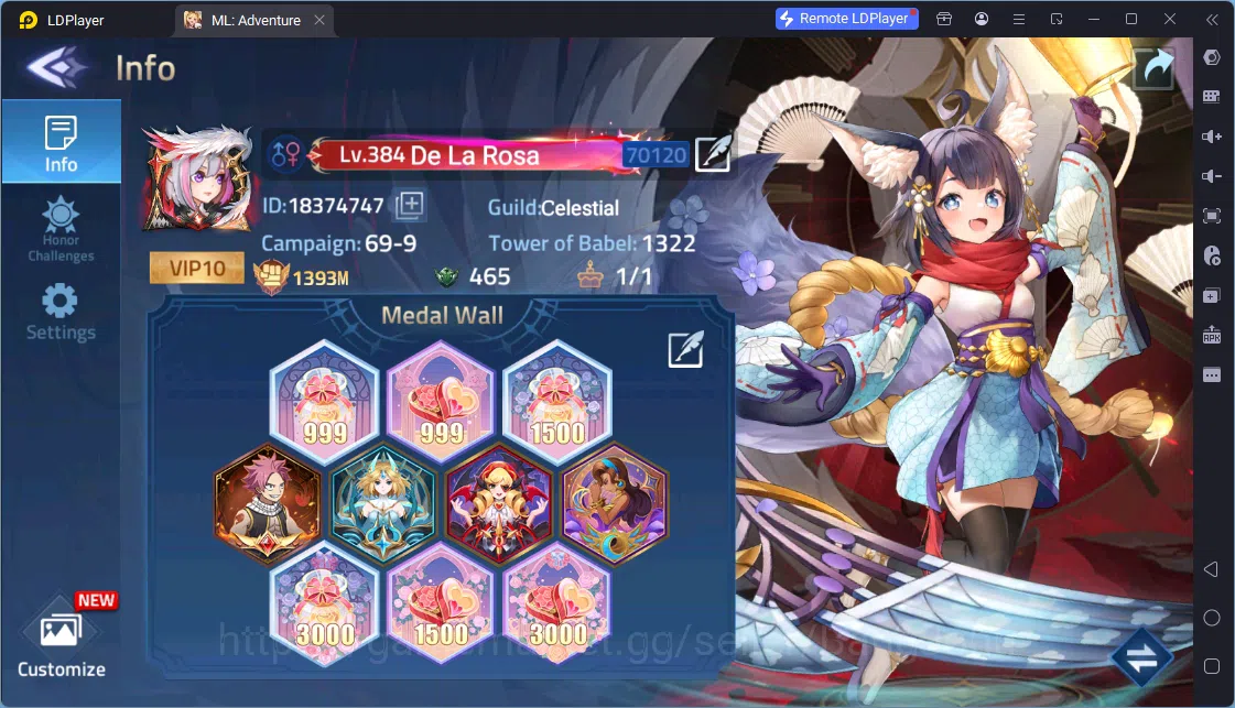 Mobile Legends: Adventure Accounts Global | LV 384 | 1393M Power | Camp 69-9 | VIP 10 | 13 Nexus|74 Awakening|Hero 323|4 1