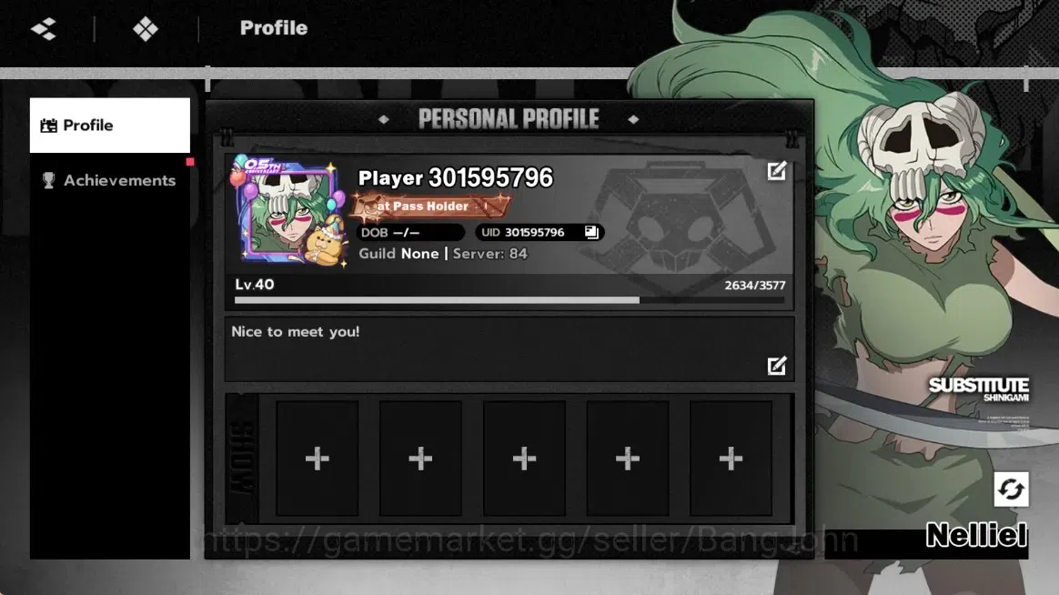 BLEACH: Soul Resonance Accounts Nuverse SEA|Lv.40|6 SSR 3 Sign 1