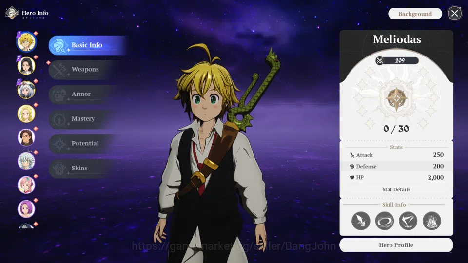 The Seven Deadly Sins: Origin Accounts EUROPE | Fresh Starter Lvl 2|4SSR|Meliodas,Guila,M image 3