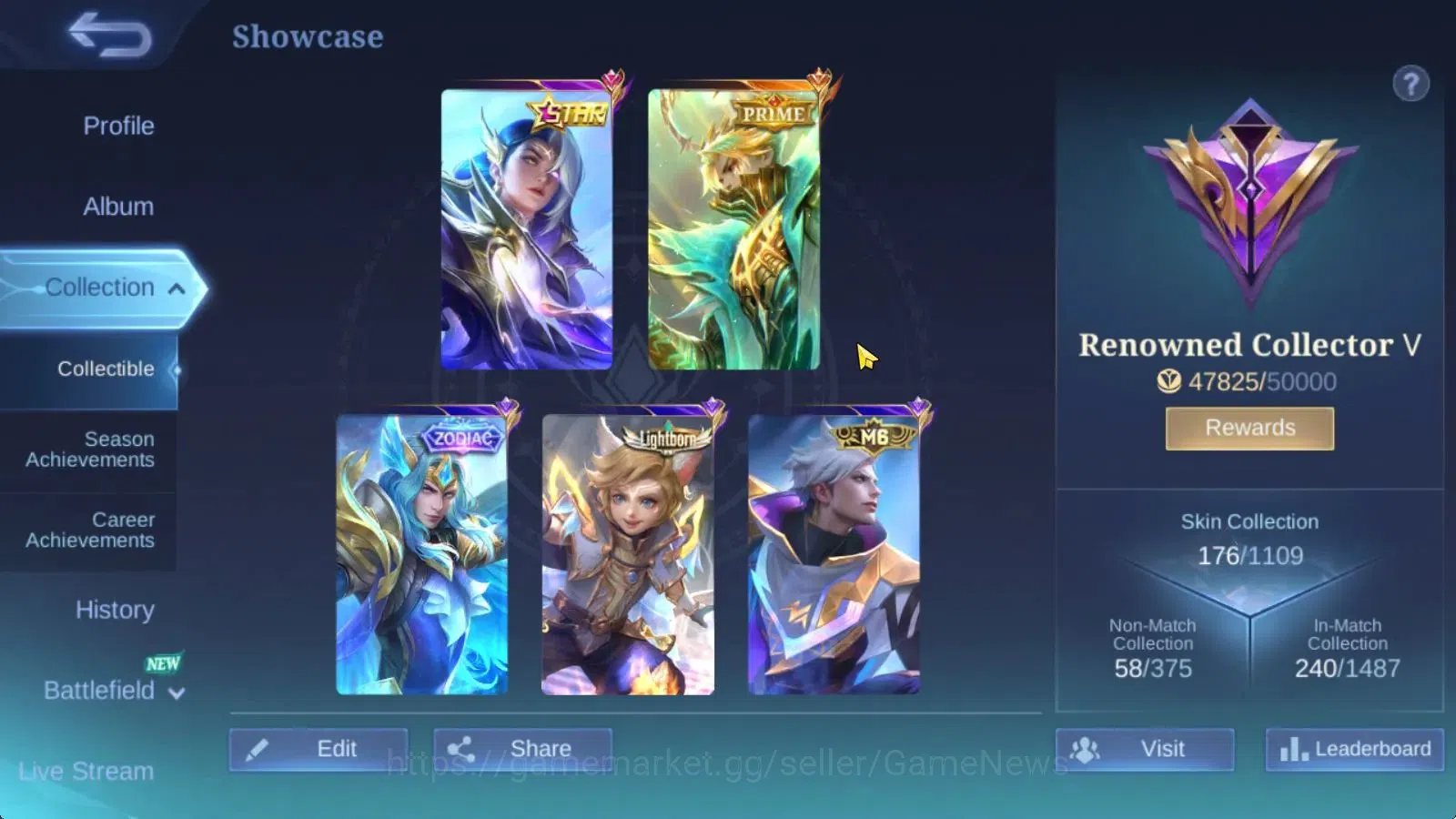Mobile Legends: Bang Bang Accounts Hero 94|Skin 176|Prime Granger,KOF Karina,Annual L image 3