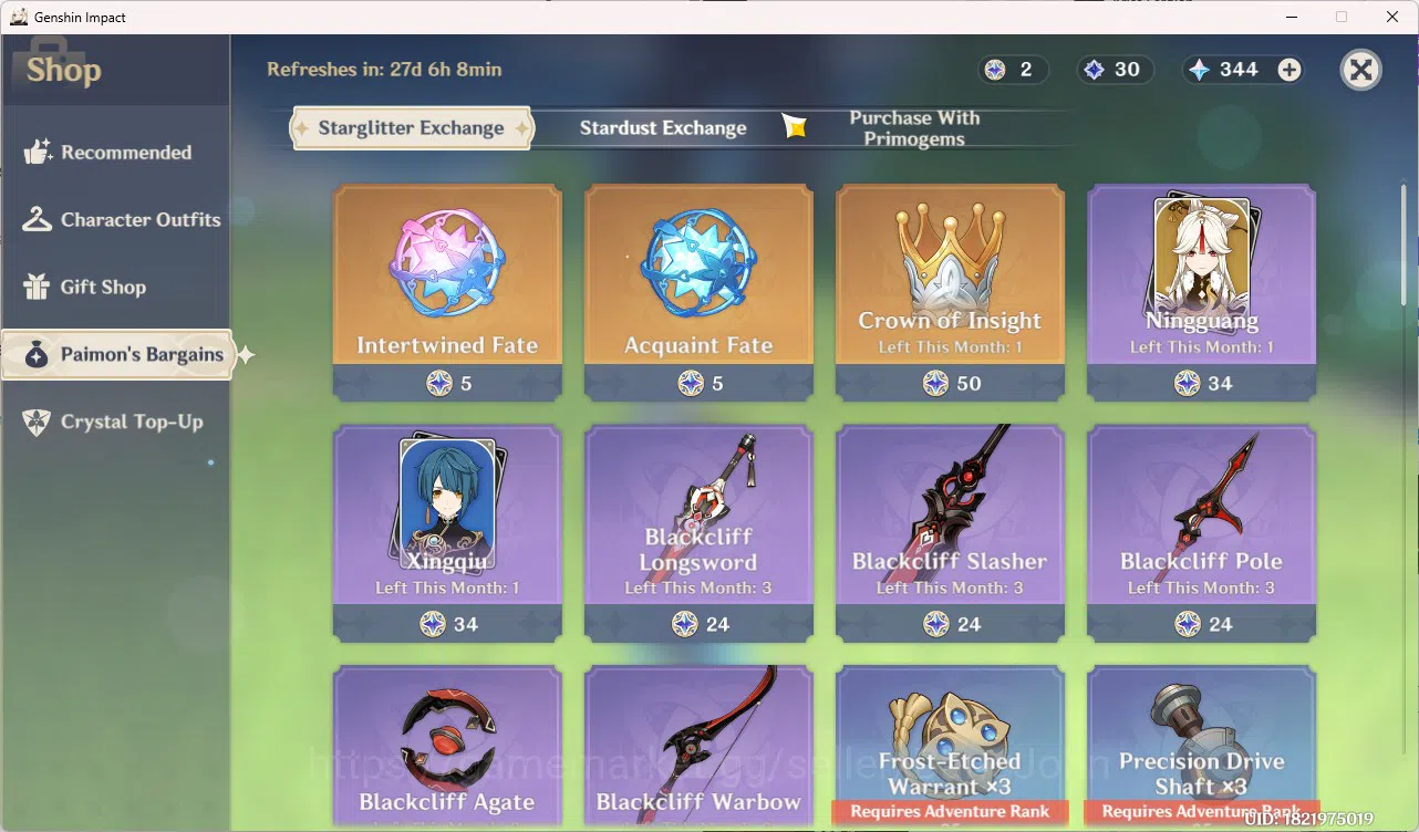 Genshin Impact Accounts Starter | ASIA | AR 10 | 1 Limit Neuvillette | Deh image 9
