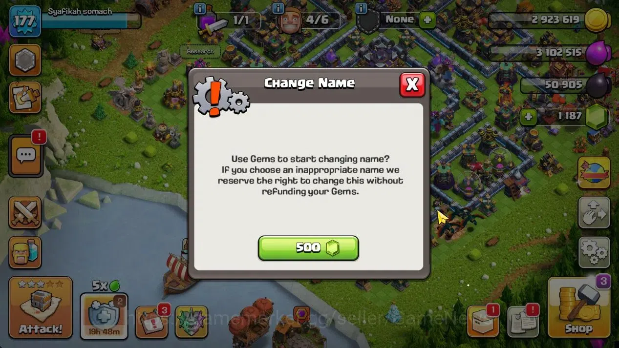 Clash of Clans Accounts High-End Lv 177|TH 15|HH 9|Limited Skin|BK 57,AQ 79,GW 60,MP 49,RC 28,DD 2|BM 28,BC 26|1187 Gems|CN 20