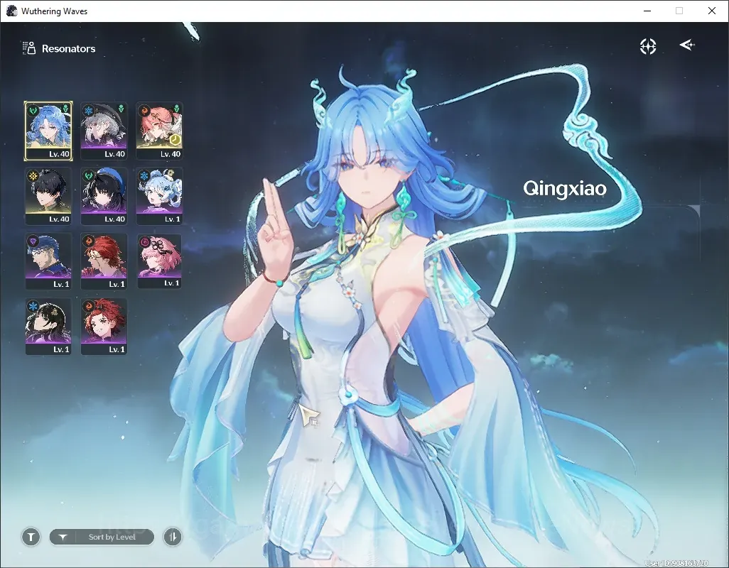 Wuthering Waves Accounts Starter SEA |Starter UL 18|1 Limited|(Qingxiao + Signature)|Low Quest n Explor|DB Lvl 7|Male MC|Log 1