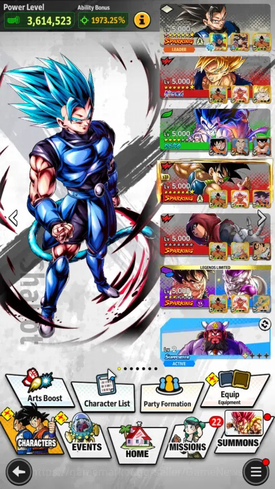 Dragon Ball Legends Accounts 352M TotalPower|LV157|4UL+1LR+8LL|SSG SS Gogeta,Om image 2