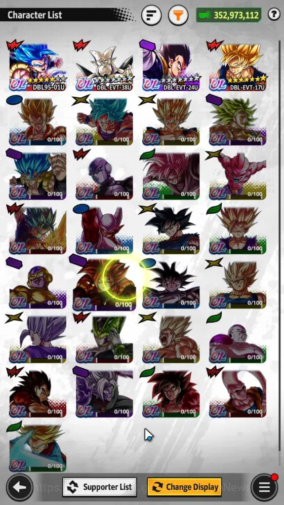 Dragon Ball Legends Accounts 352M TotalPower|LV157|4UL+1LR+8LL|SSG SS Gogeta,Om image 3