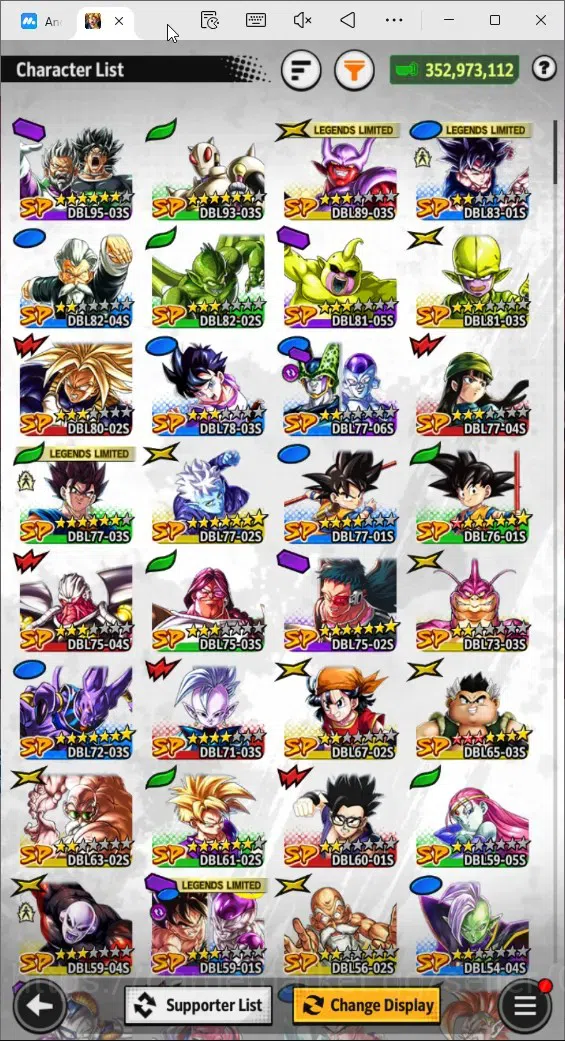 Dragon Ball Legends Accounts 352M TotalPower|LV157|4UL+1LR+8LL|SSG SS Gogeta,Om image 6