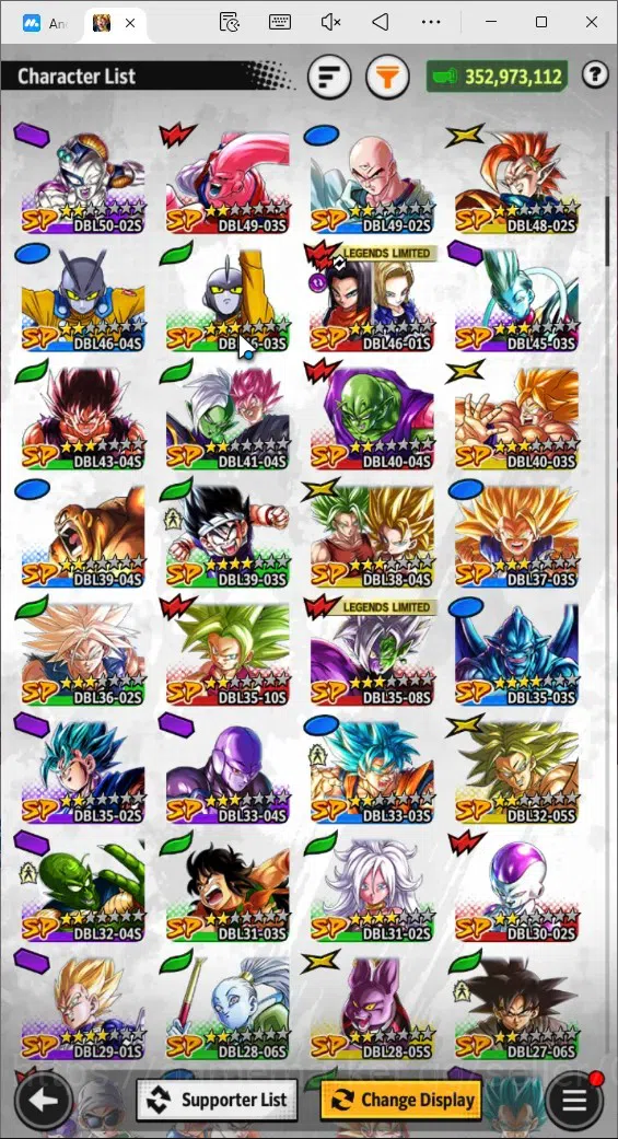 Dragon Ball Legends Accounts 352M TotalPower|LV157|4UL+1LR+8LL|SSG SS Gogeta,Om image 7