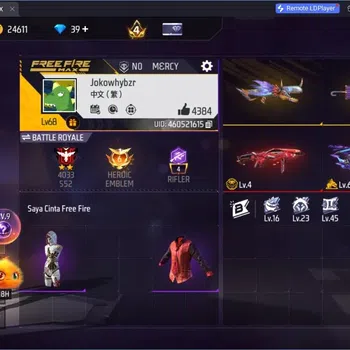 Free Fire Accounts Indonesia | 6 EVO (AK47 Blue Flame Draco Lv6, MP40 Predator Cobra Lv4, More)| Any Bundles| Death's
