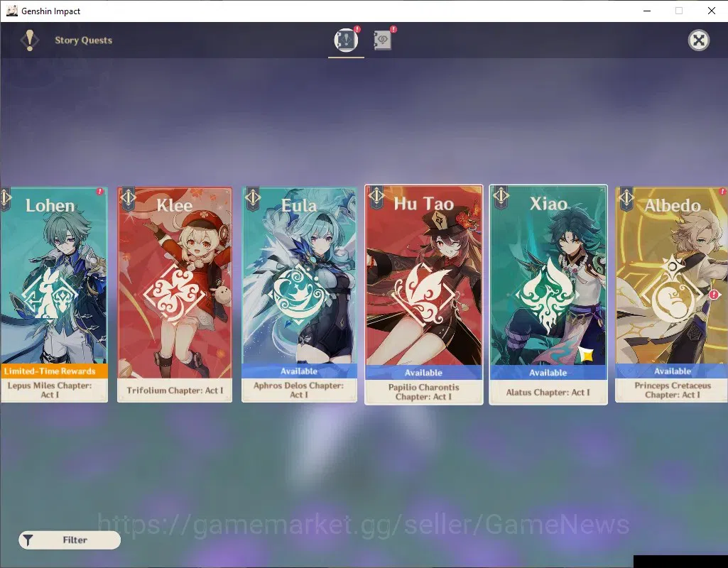Genshin Impact Accounts ASIA | AR 41 | 2 Limited + 30 (*4Charater) | Skirk image 16