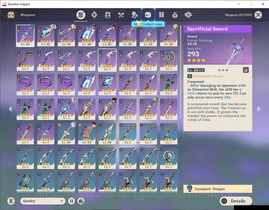 Genshin Impact Accounts ASIA | AR 41 | 2 Limited + 30 (*4Charater) | Skirk image 4