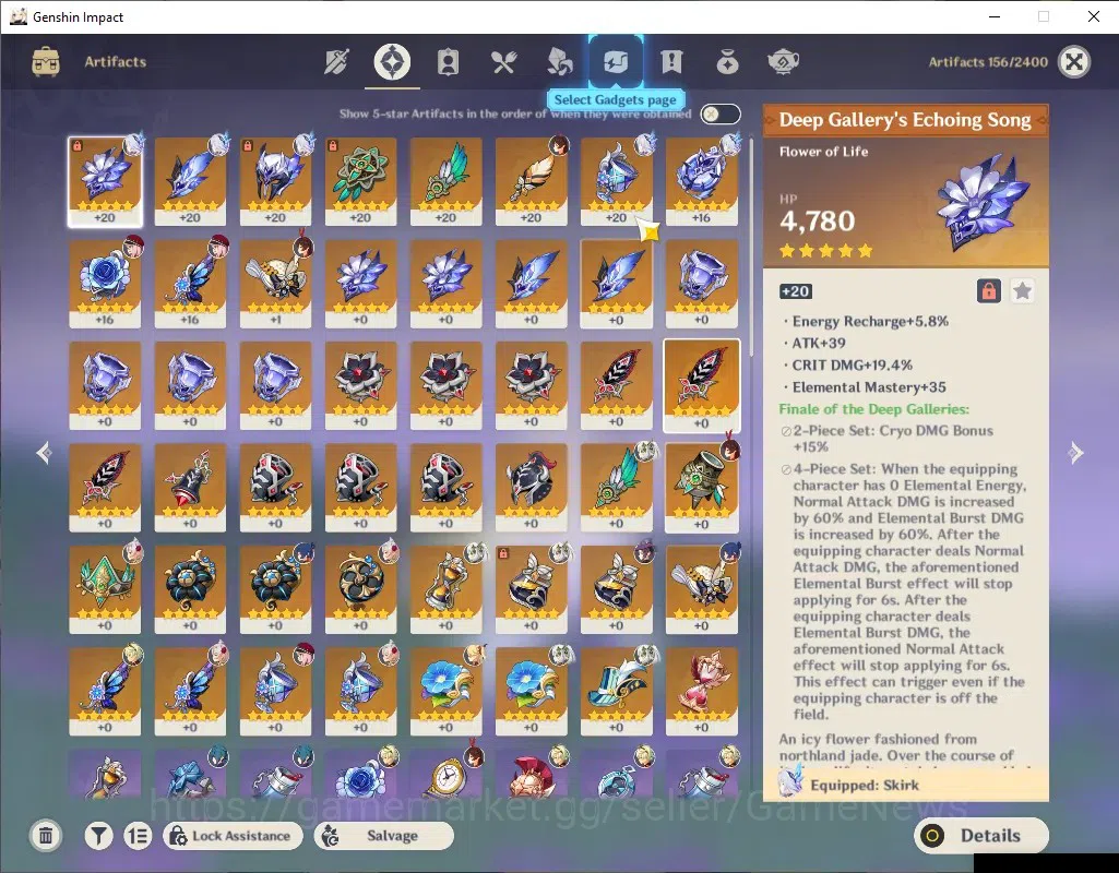 Genshin Impact Accounts ASIA | AR 41 | 2 Limited + 30 (*4Charater) | Skirk image 5