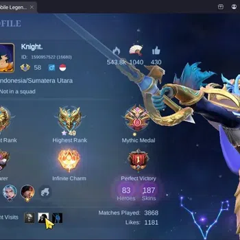 Mobile Legends: Bang Bang Accounts Collector Global|Skin 187|Renowned|PRIME Claude|LBox Alpha,Irithel|Star Angela|PACE