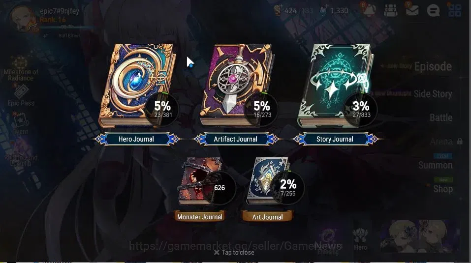 Epic Seven Accounts GLOBAL Unverif|New Era|2 ML(Rhianna&Luciella, DK S image 3