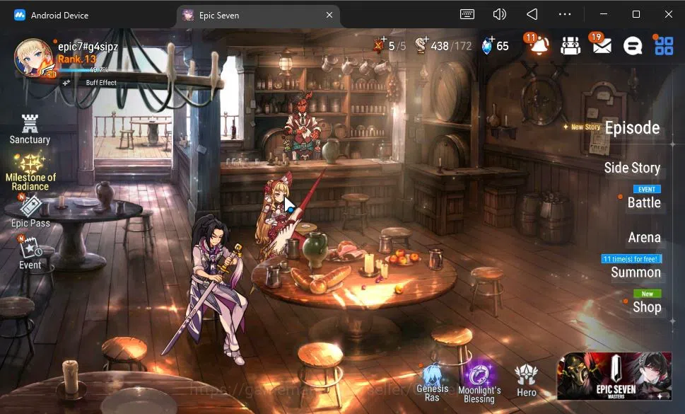 Epic Seven Accounts GLOBAL Unverif|New Era|3 ML (Abyssal Yufine,Straze image 1