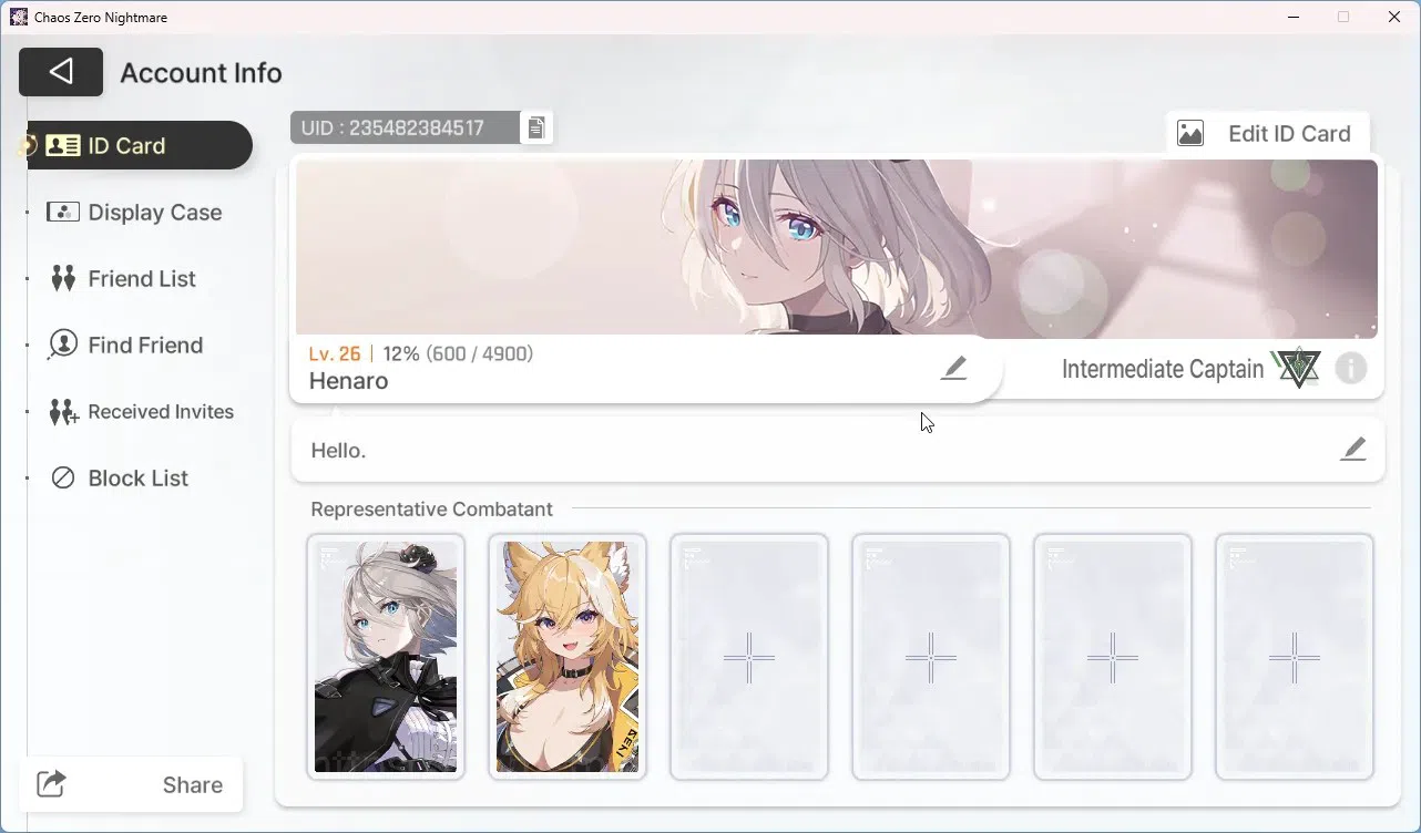 Chaos Zero Nightmare Accounts Asia | Lvl 26 | 2 SSR | Renoa | Magna | Crystal 4, image 11