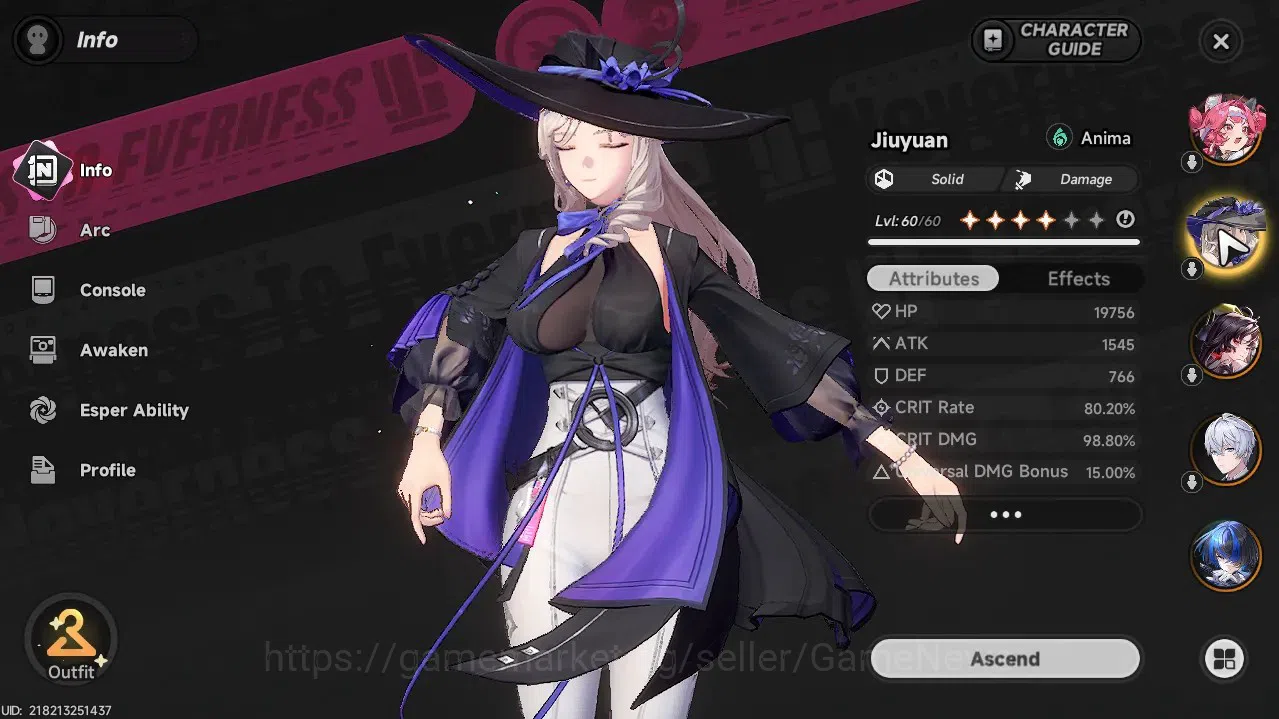 Neverness to Everness Accounts GLOBAL SEA|HL 43|TL 18|6 SSR 3 Limit[Lacrimosa,Hot image 2