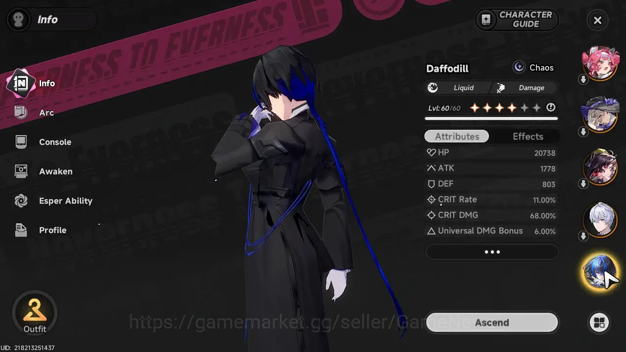 Neverness to Everness Accounts GLOBAL SEA|HL 43|TL 18|6 SSR 3 Limit[Lacrimosa,Hot image 4