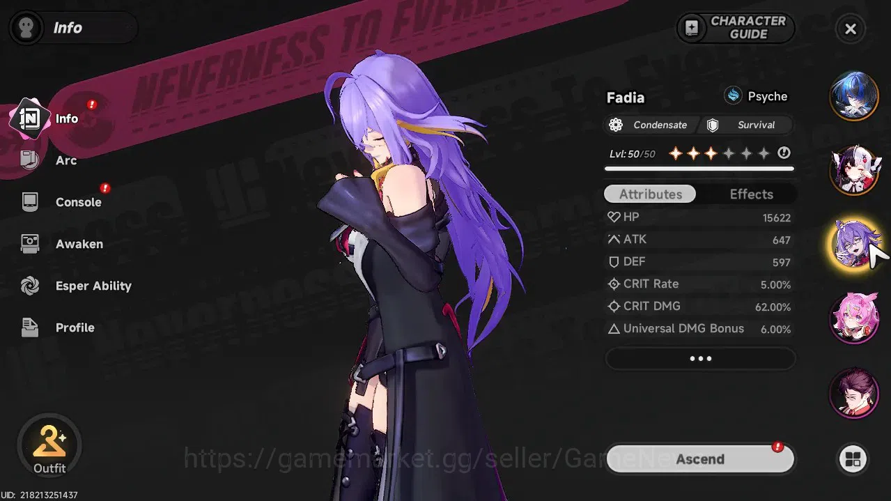 Neverness to Everness Accounts GLOBAL SEA|HL 43|TL 18|6 SSR 3 Limit[Lacrimosa,Hot image 6