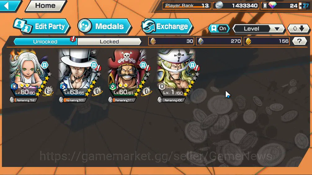 One Piece Bounty Rush Accounts Global|4 EX|Seraphim S-Snake,Awakened Form robb Lu image 5