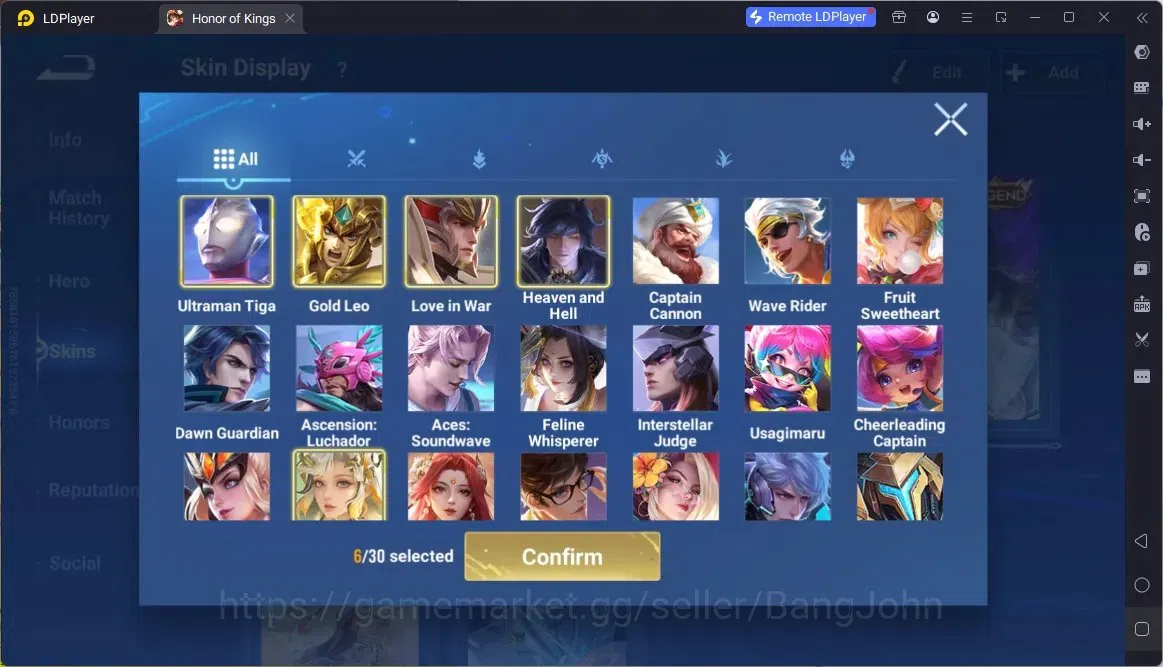 Honor of Kings Accounts Global |Precious Ultramen Mozi , LNY Da Qiao, Blea image 4